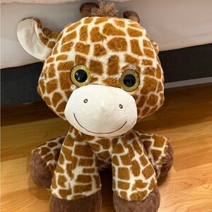 Plush Giraffe Toy - Brown and White